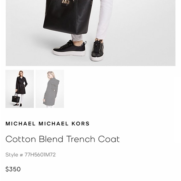 MICHAEL Michael Kors red hooded trench coat. Small - Picture 2 of 12